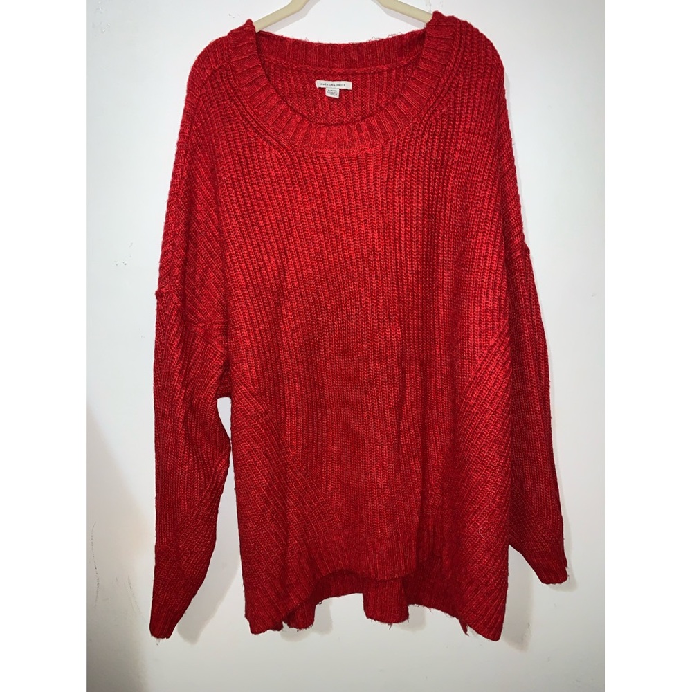 Red American Eagle Oversized Sweater